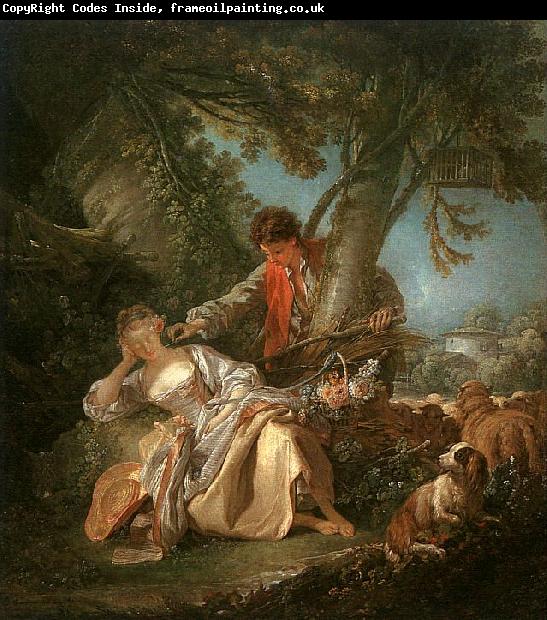 Francois Boucher The Sleeping Shepherdess